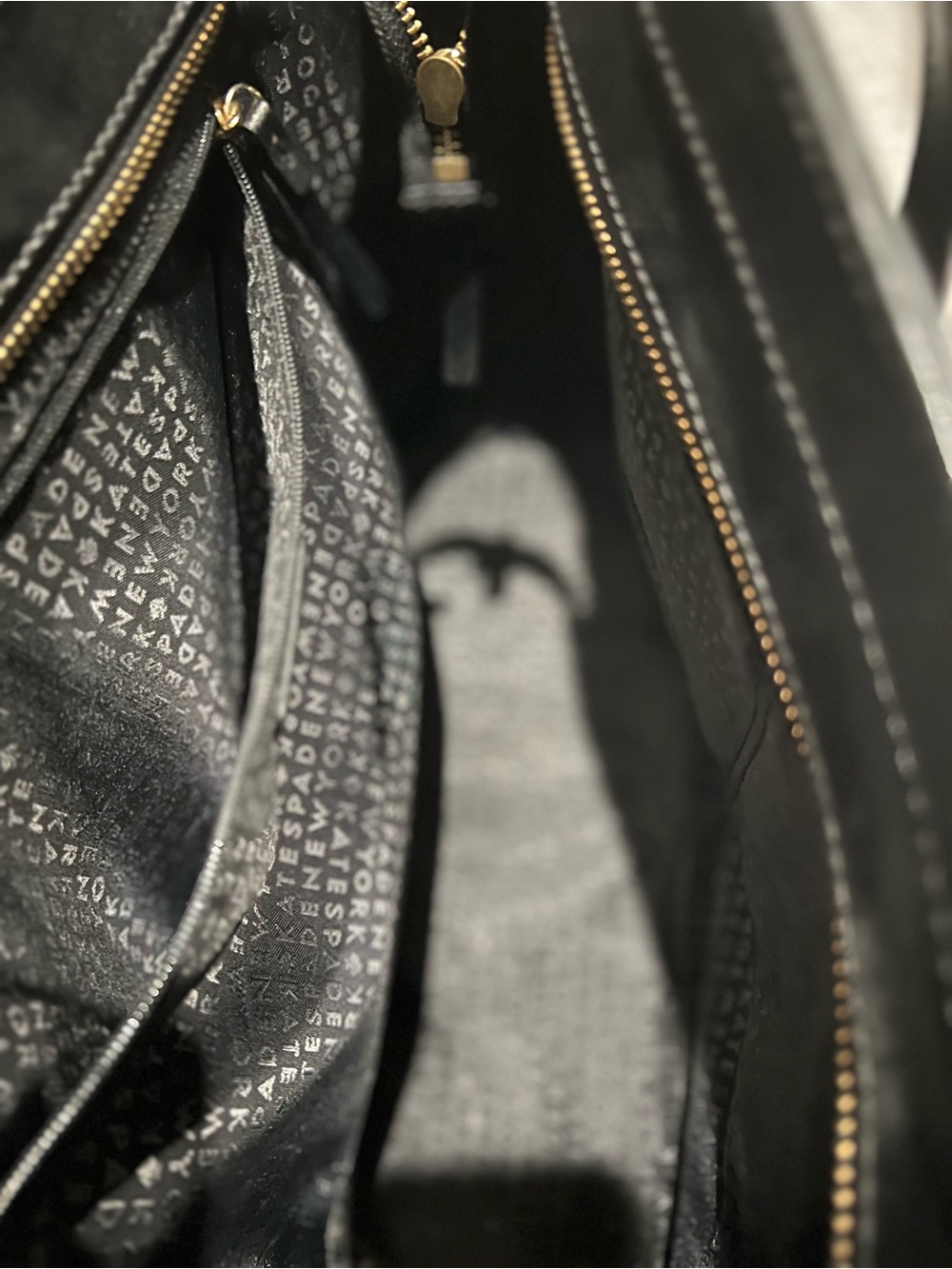 kate spade Black Leather Tote - Picture 7 of 12